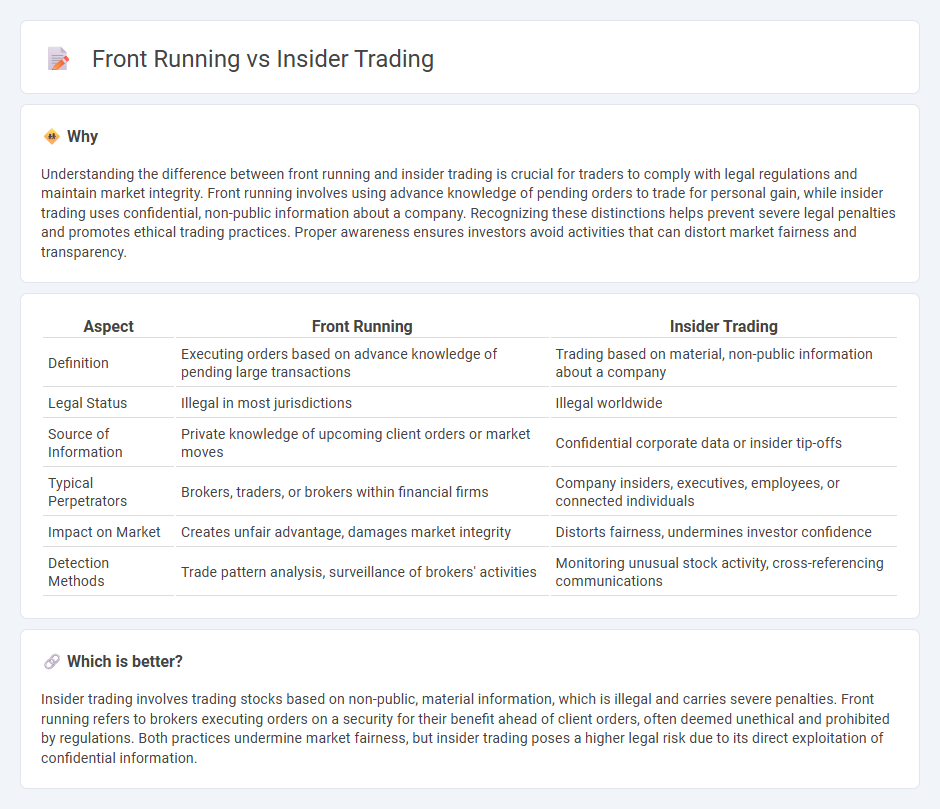 Front Running vs Insider Trading in Trading