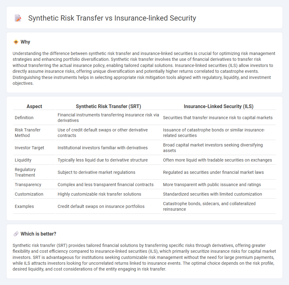 Synthetic Risk Transfer vs Insurance-Linked Security in Finance