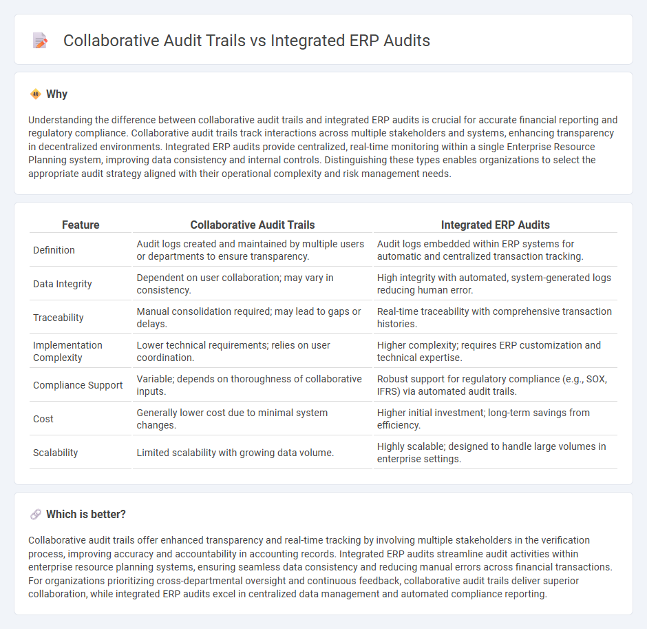 Collaborative Audit Trails vs Integrated Erp Audits in Accounting