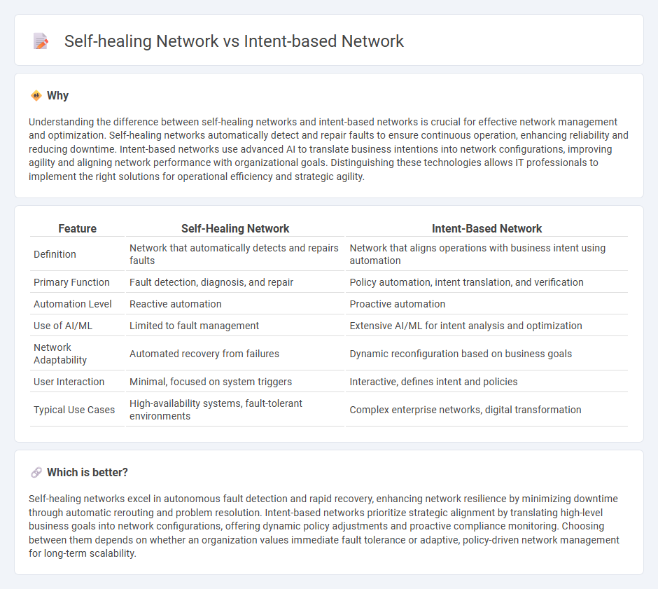 Self-Healing Network vs Intent-Based Network in Technology