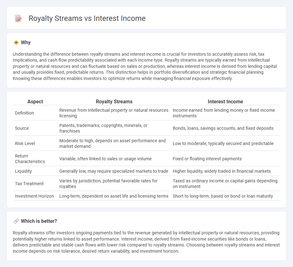 Royalty Streams vs Interest Income in Investment