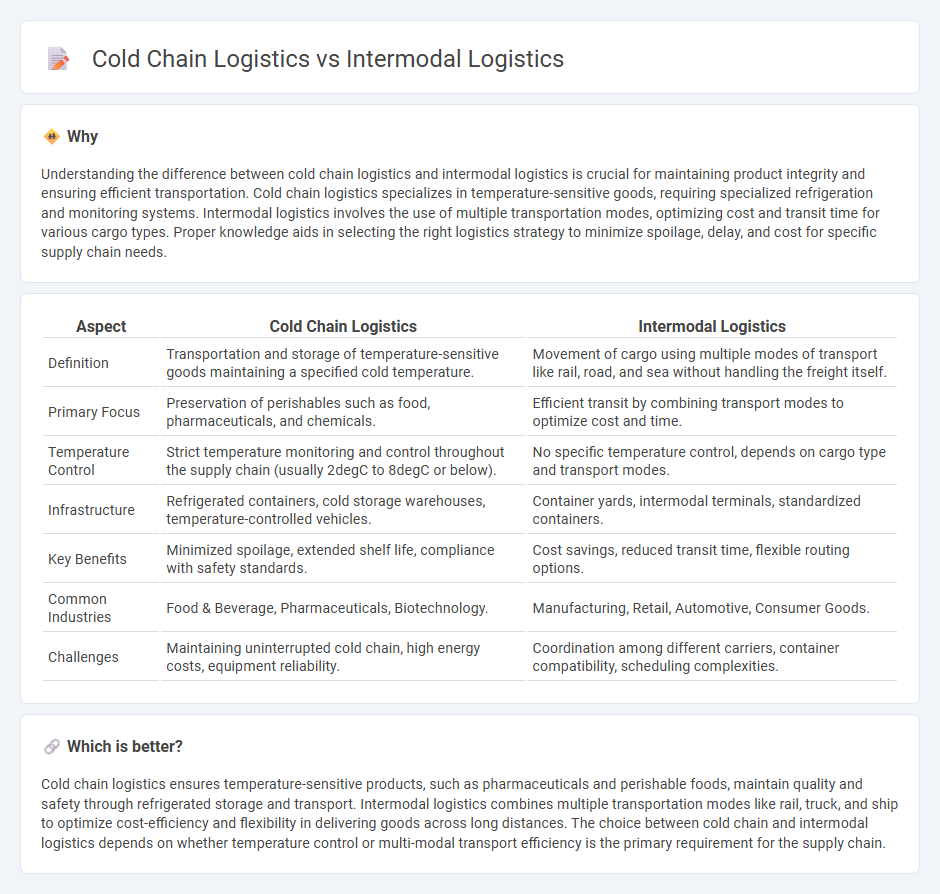 Cold Chain Logistics vs Intermodal Logistics in Logistics