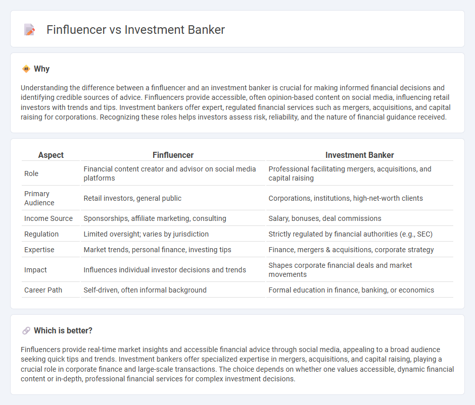 Finfluencer vs Investment Banker in Finance