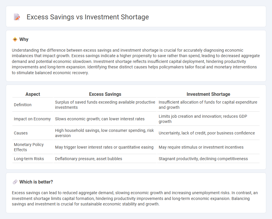 Excess Savings vs Investment Shortage in Economy