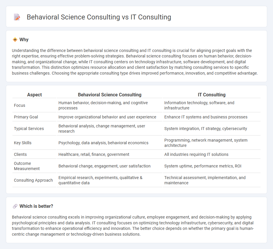 Behavioral Science Consulting vs It Consulting in Consulting