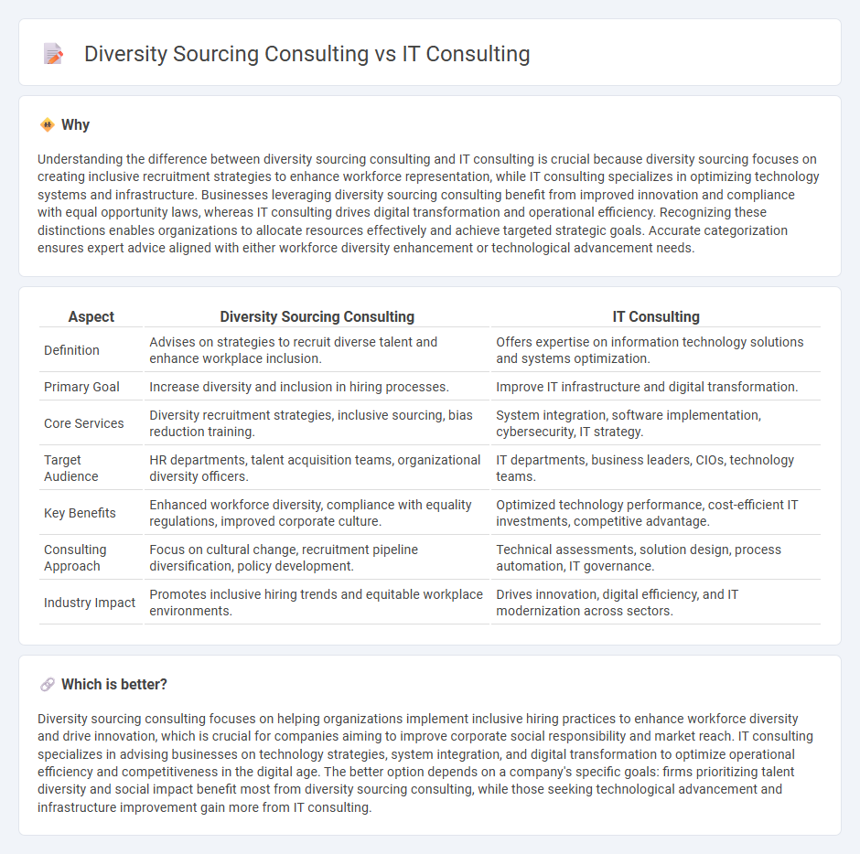 Diversity Sourcing Consulting vs It Consulting in Consulting