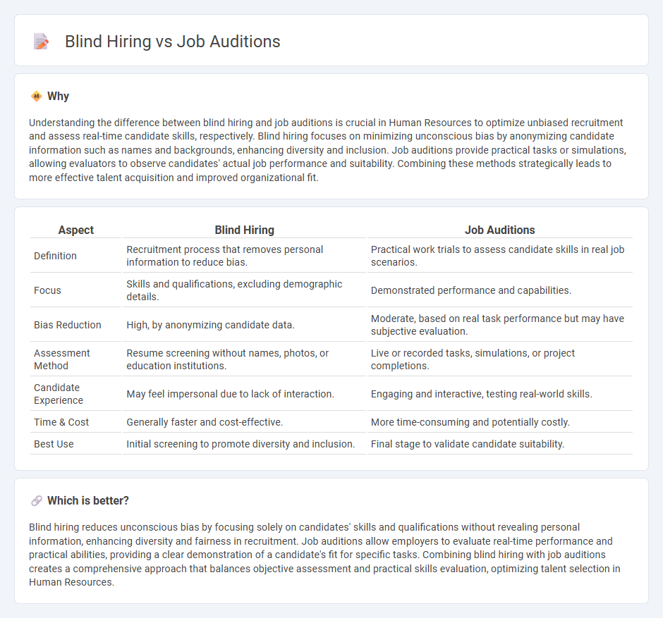 Blind Hiring vs Job Auditions in Human Resources