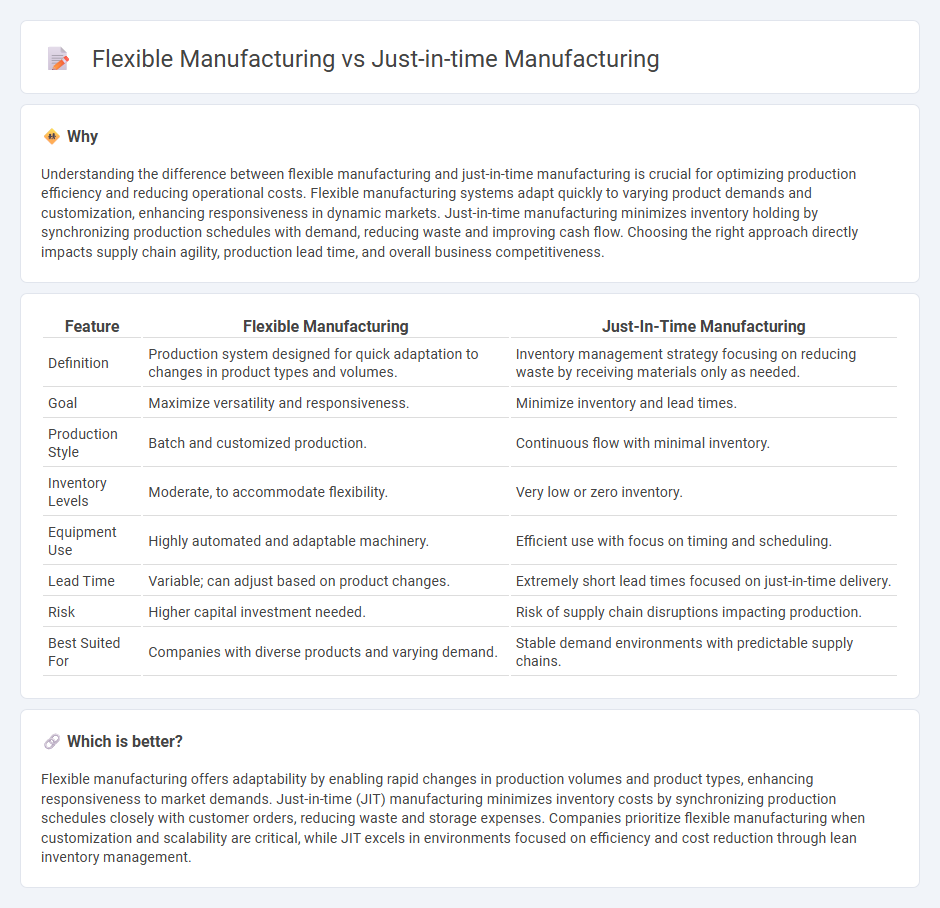 Flexible Manufacturing vs Just-In-Time Manufacturing in Manufacturing
