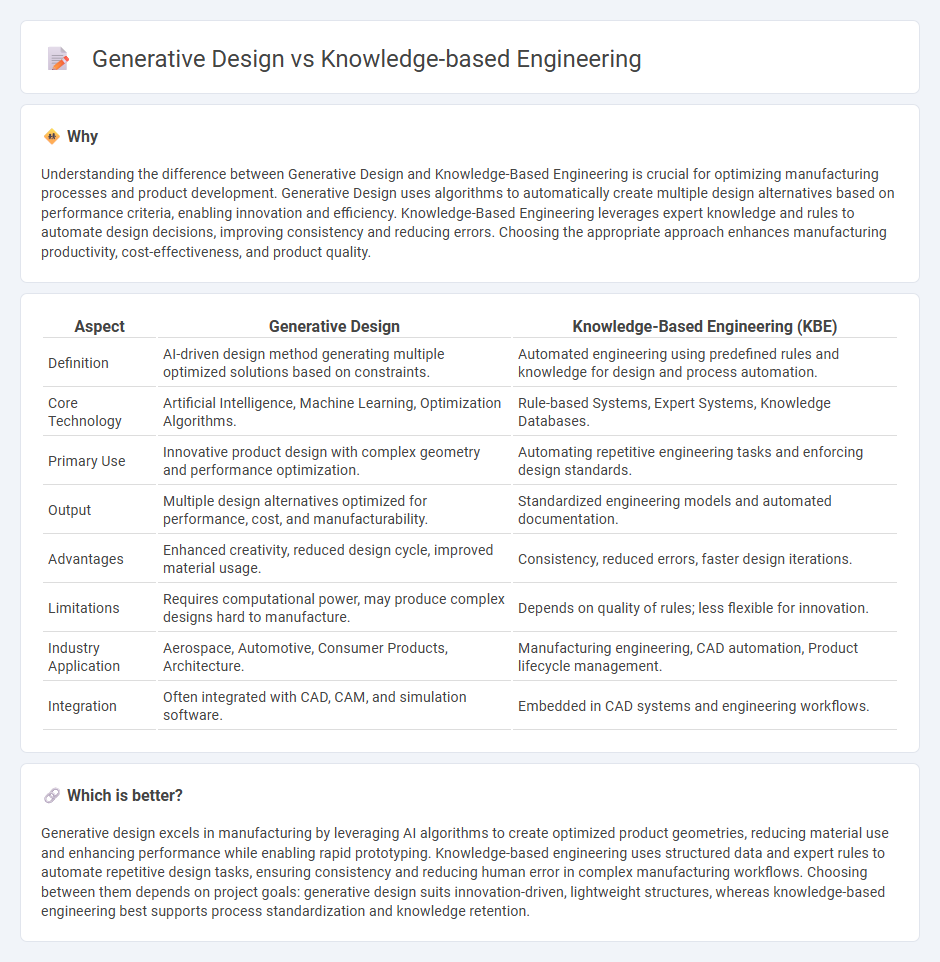 Generative Design vs Knowledge-Based Engineering in Manufacturing