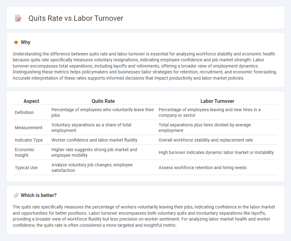 Quits Rate vs Labor Turnover in Economy