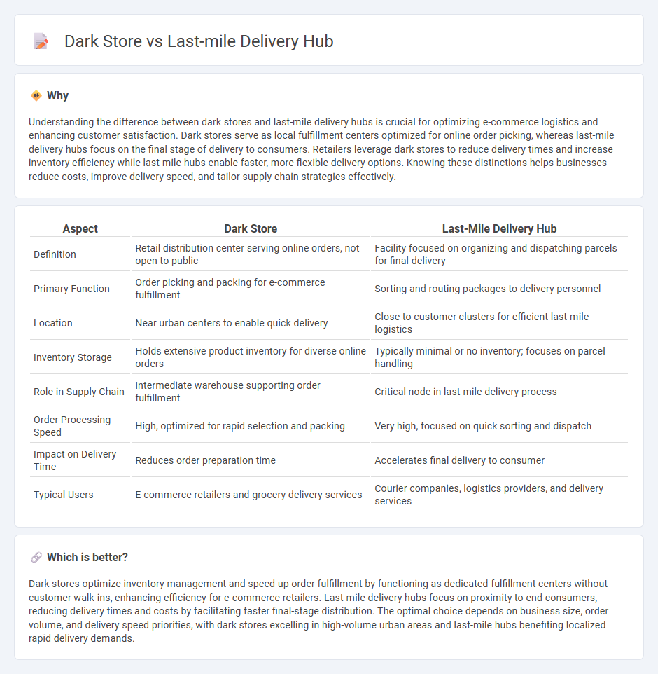 Dark Store vs Last-Mile Delivery Hub in Commerce