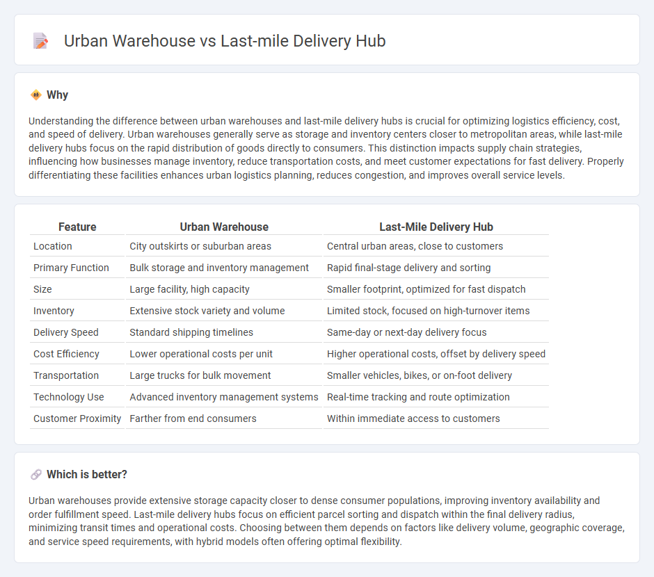 Urban Warehouse vs Last-Mile Delivery Hub in Logistics