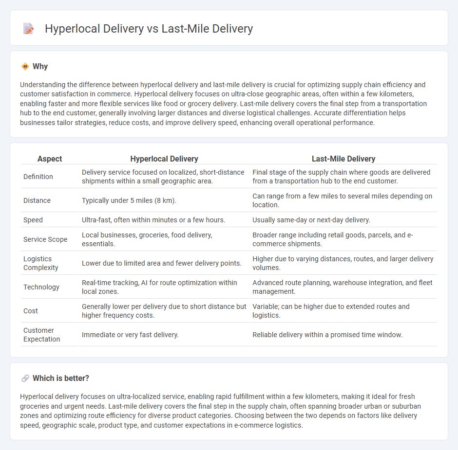 Hyperlocal Delivery vs Last-Mile Delivery in Commerce