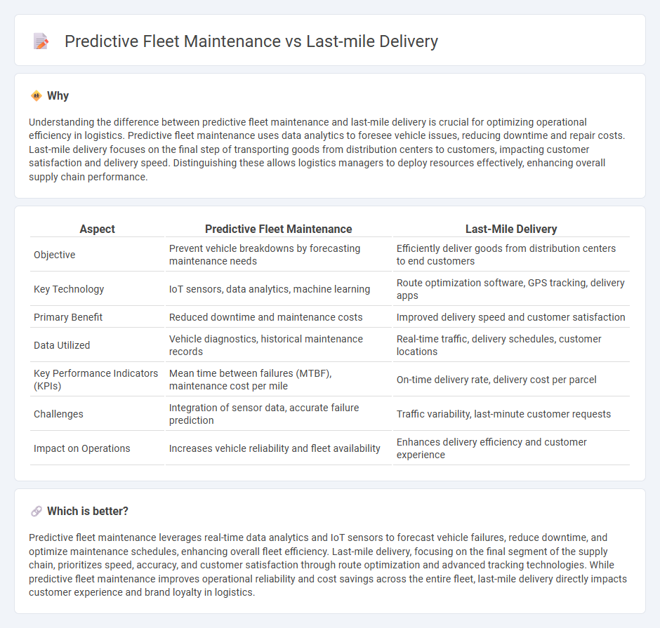 Predictive Fleet Maintenance vs Last-Mile Delivery in Logistics