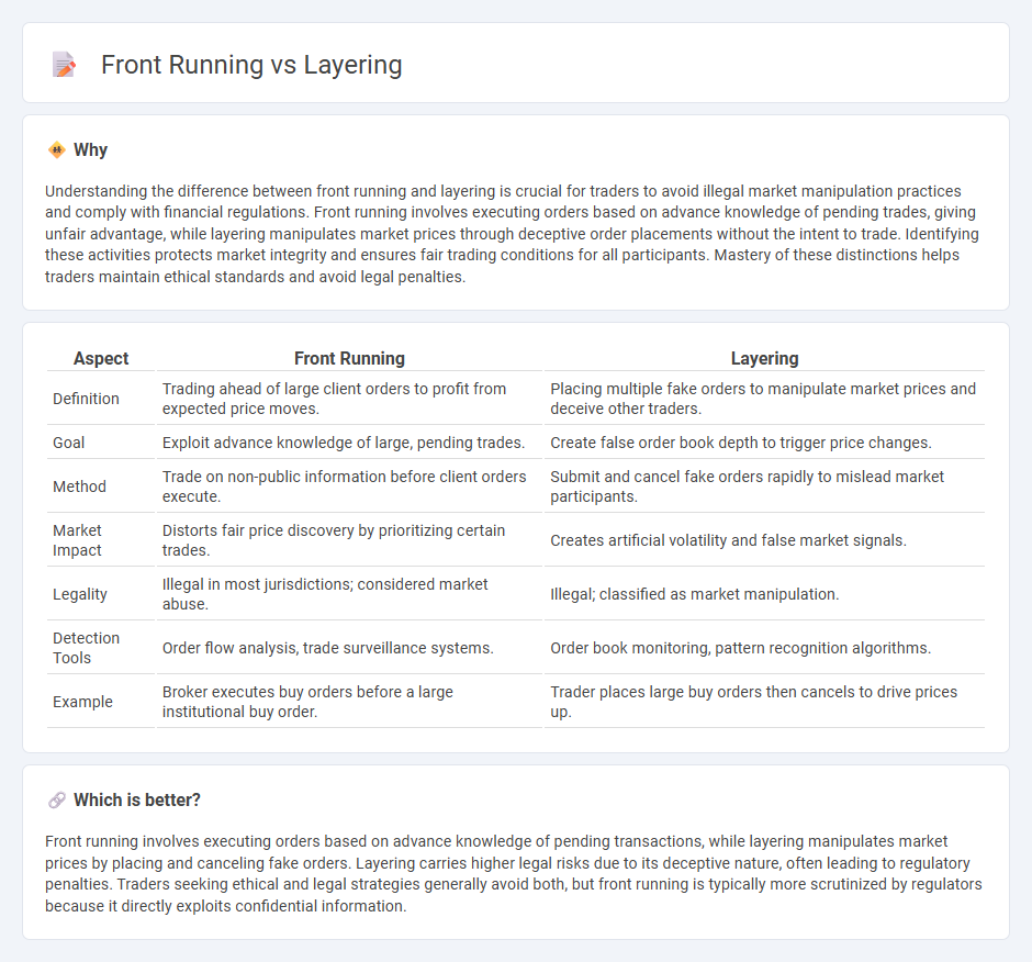 Front Running vs Layering in Trading