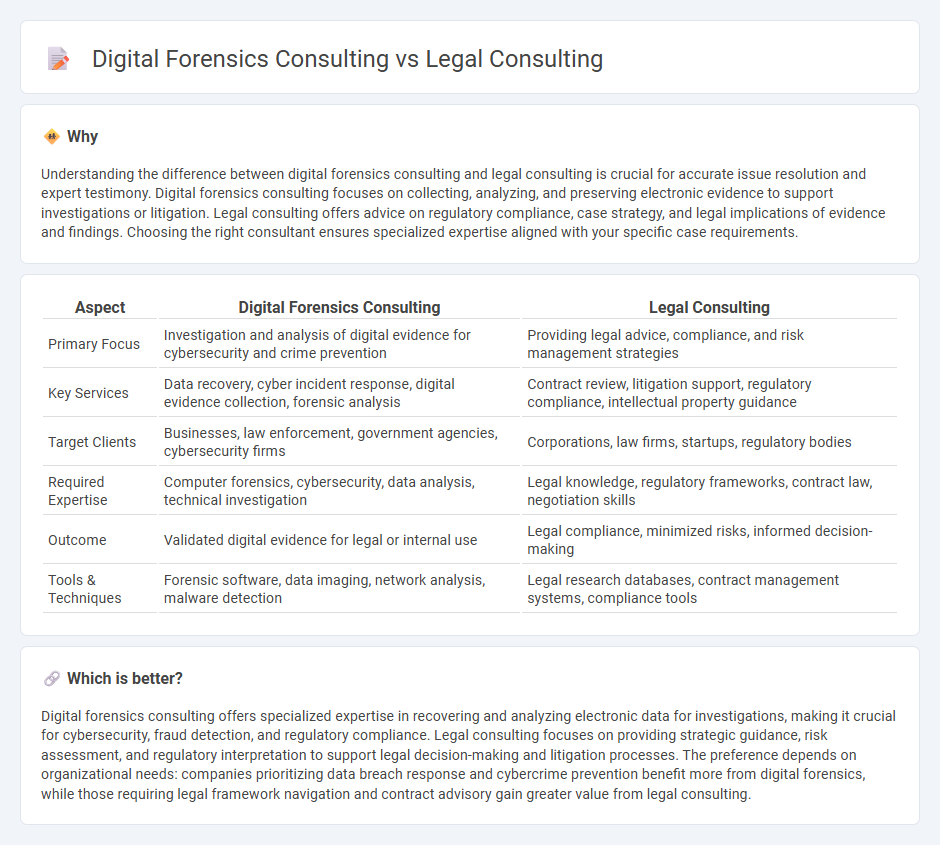 Digital Forensics Consulting vs Legal Consulting in Consulting