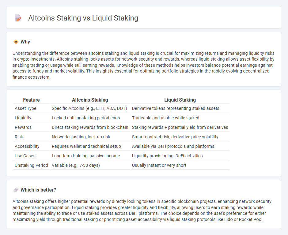 Altcoins Staking vs Liquid Staking in Finance