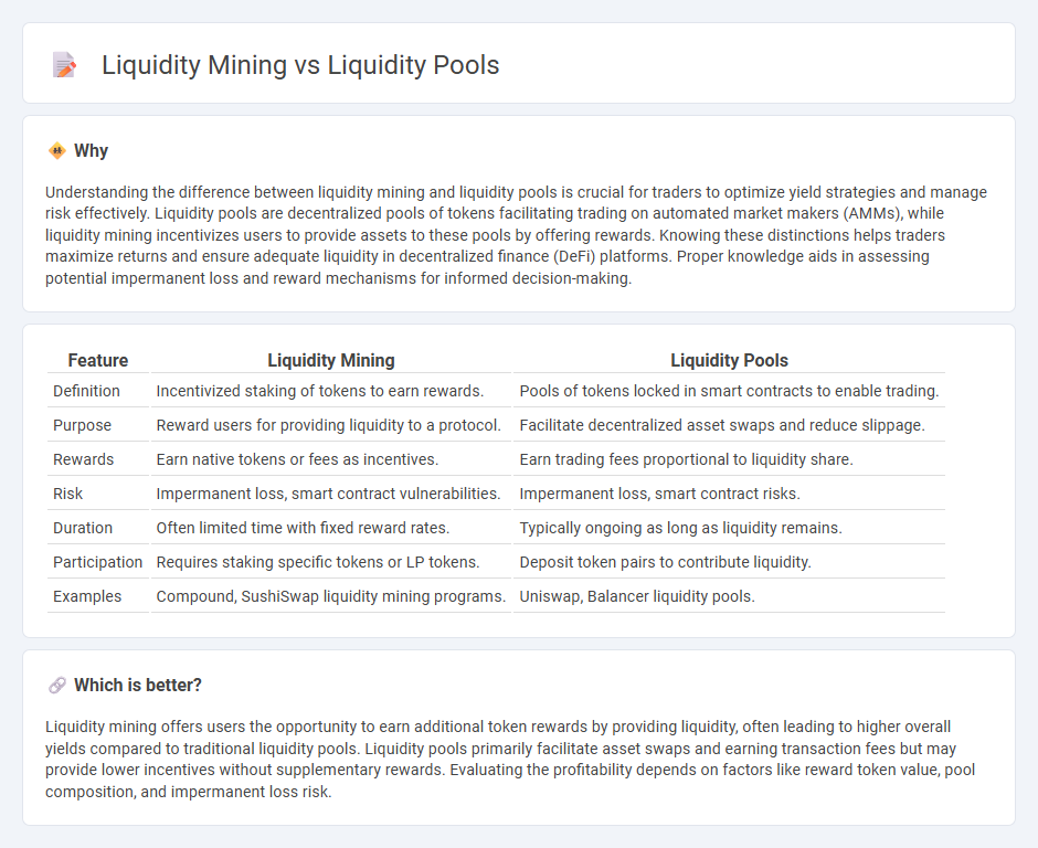 Liquidity Mining vs Liquidity Pools in Trading