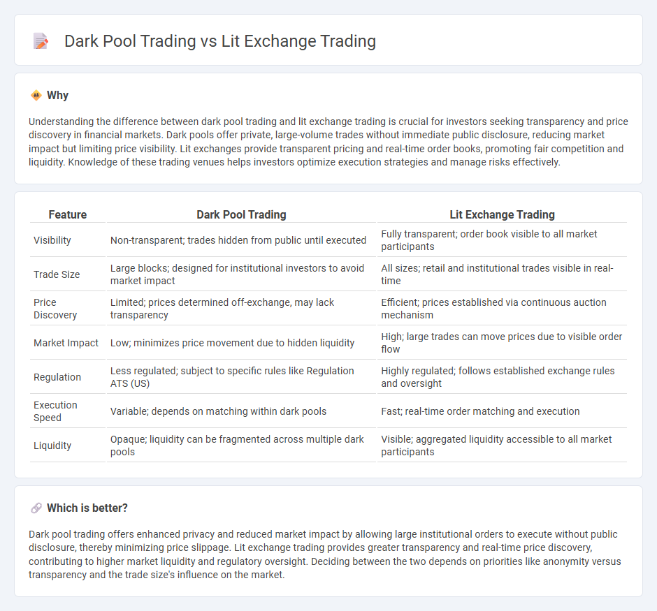 Dark Pool Trading vs Lit Exchange Trading in Finance