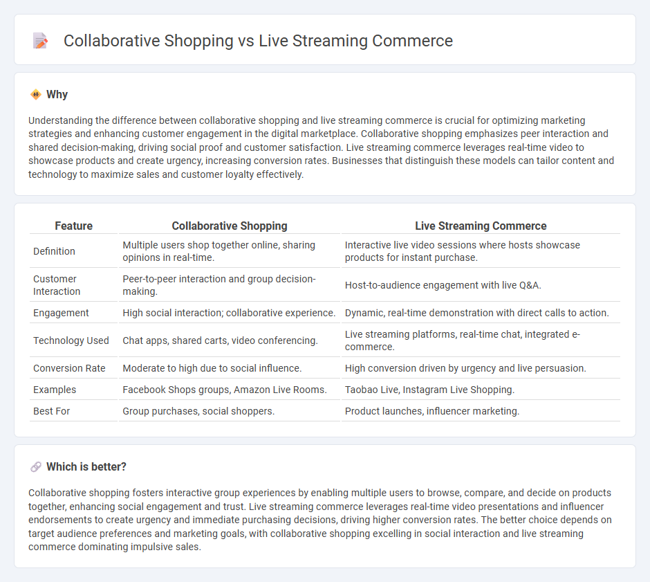 Collaborative Shopping vs Live Streaming Commerce in Commerce
