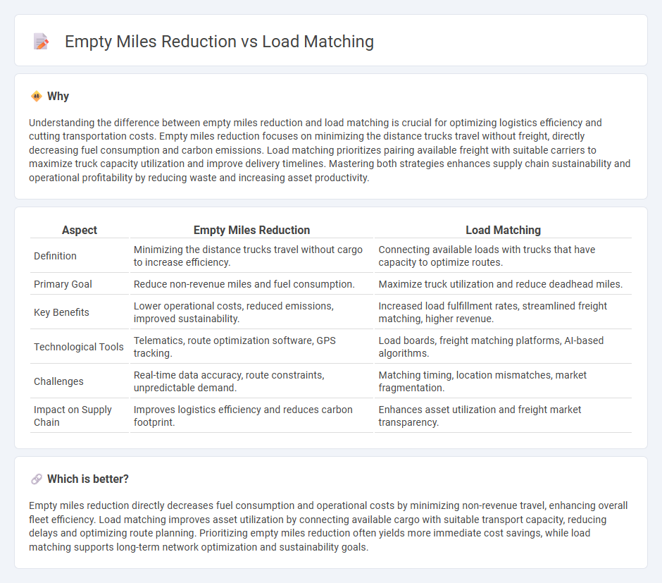 Empty Miles Reduction vs Load Matching in Logistics