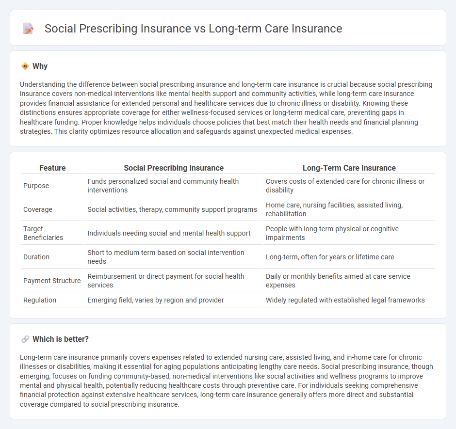 Social Prescribing Insurance vs Long-Term Care Insurance in Insurance