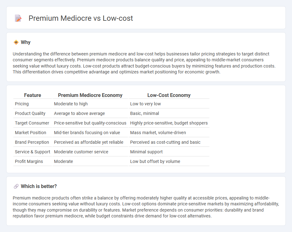 Premium Mediocre vs Low-Cost in Economy