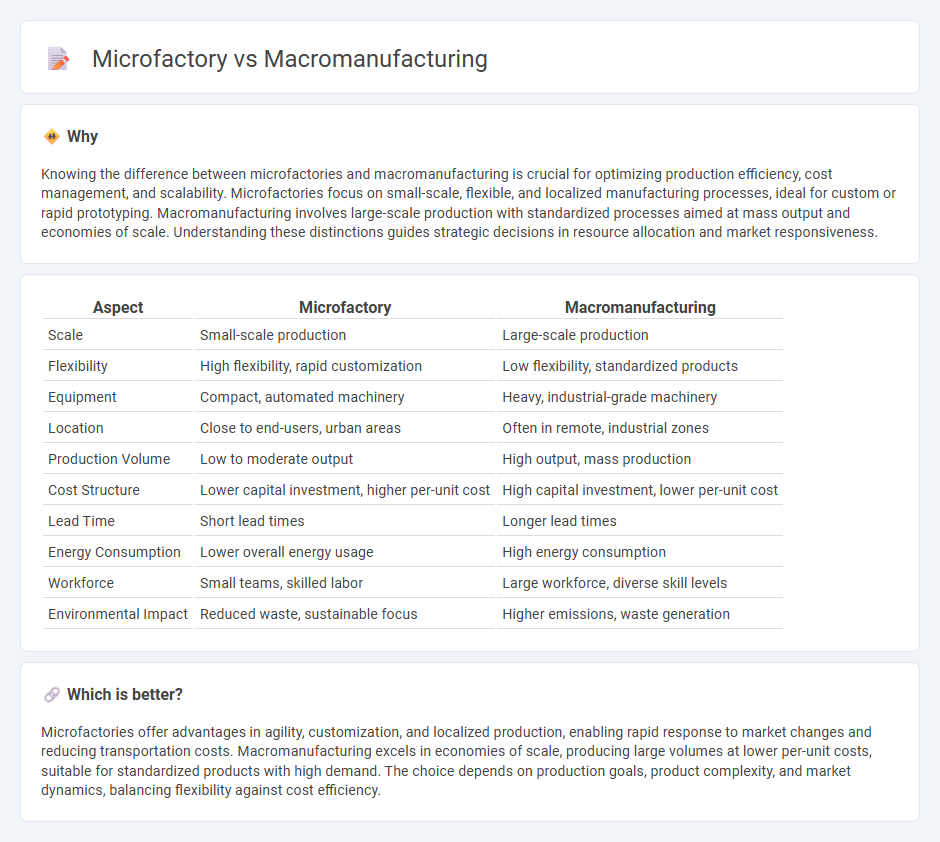 Microfactory vs Macromanufacturing in Manufacturing