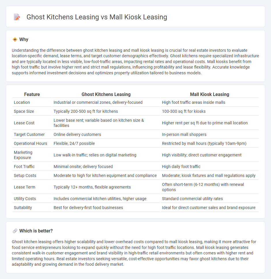 Ghost Kitchens Leasing vs Mall Kiosk Leasing in Real Estate