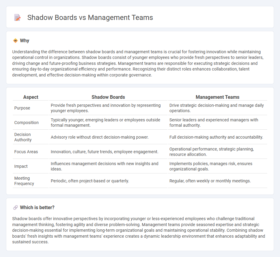 Shadow Boards vs Management Teams in Management