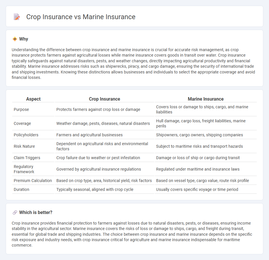 Crop Insurance vs Marine Insurance in Insurance