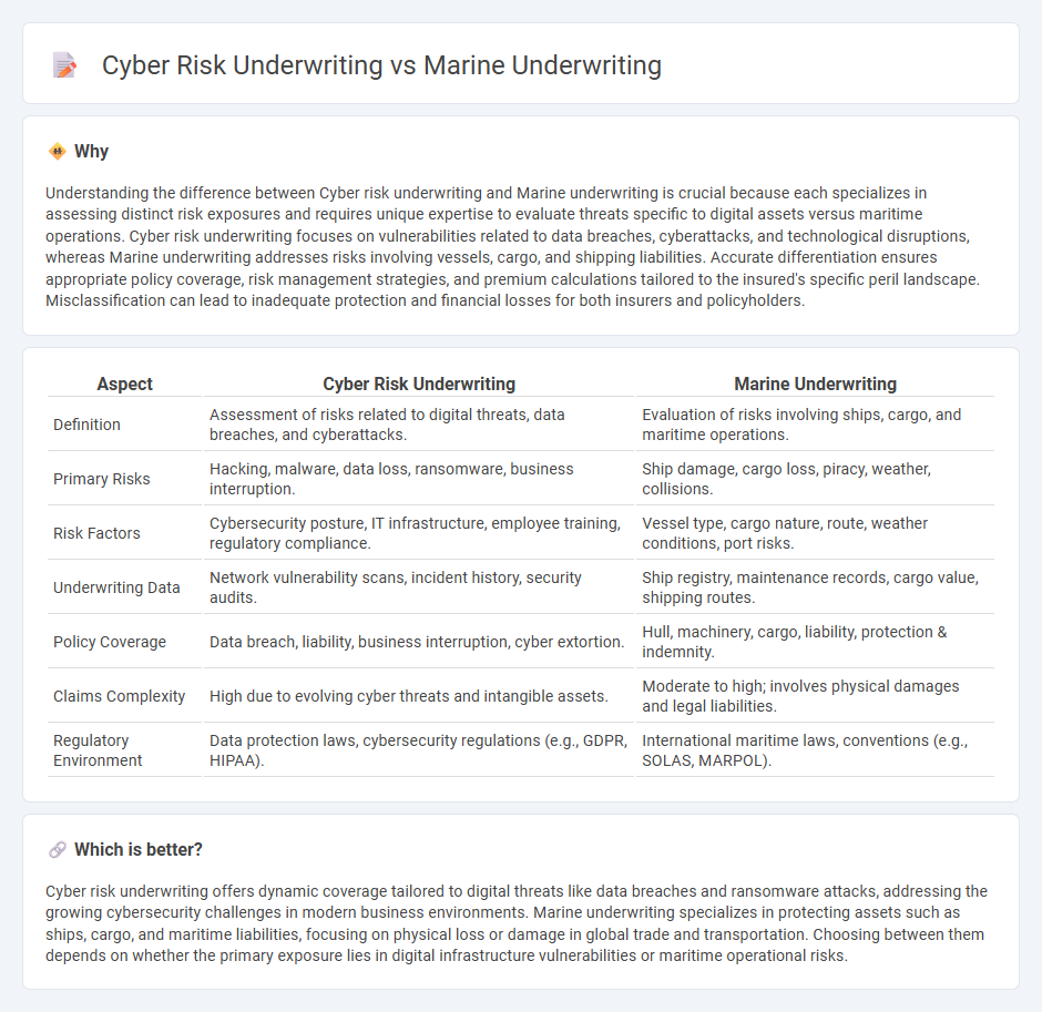Cyber Risk Underwriting vs Marine Underwriting in Insurance