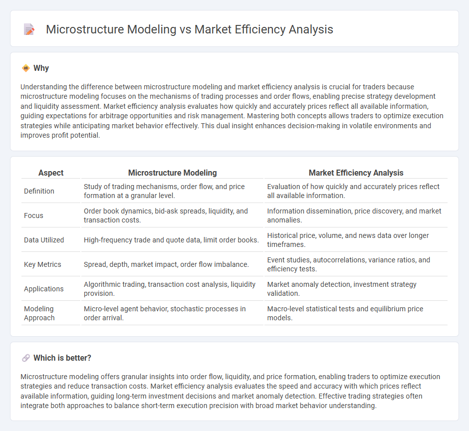 Microstructure Modeling vs Market Efficiency Analysis in Trading