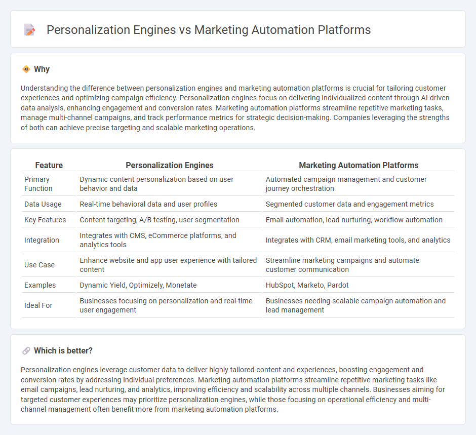Personalization Engines vs Marketing Automation Platforms in Marketing