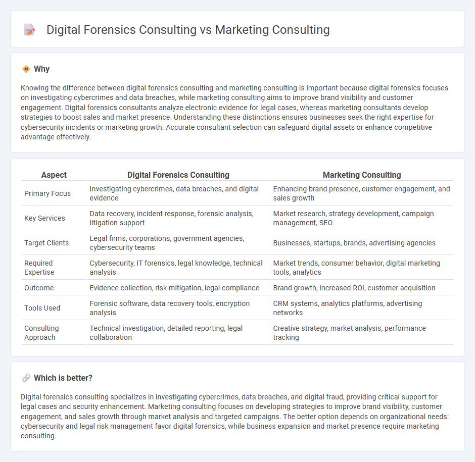 Digital Forensics Consulting vs Marketing Consulting in Consulting