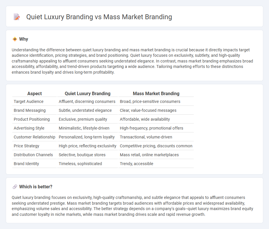 Quiet Luxury Branding vs Mass Market Branding in Marketing