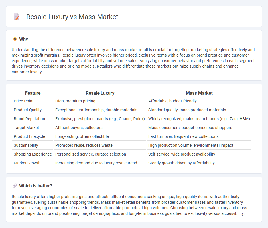 Resale Luxury vs Mass Market in Retail
