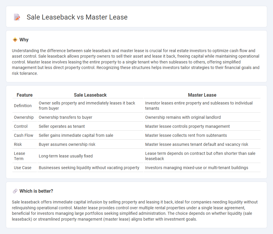 Sale Leaseback vs Master Lease in Real Estate