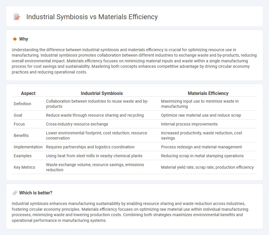 Industrial Symbiosis vs Materials Efficiency in Manufacturing