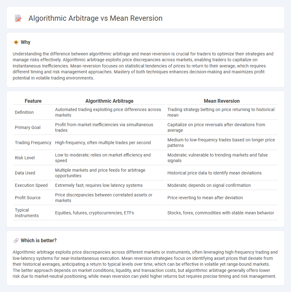 Algorithmic Arbitrage vs Mean Reversion in Trading