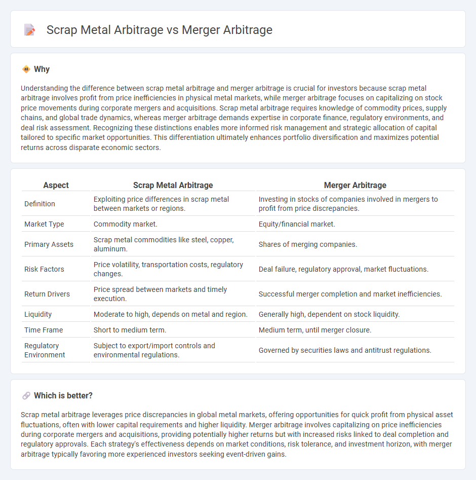 Scrap Metal Arbitrage vs Merger Arbitrage in Economy
