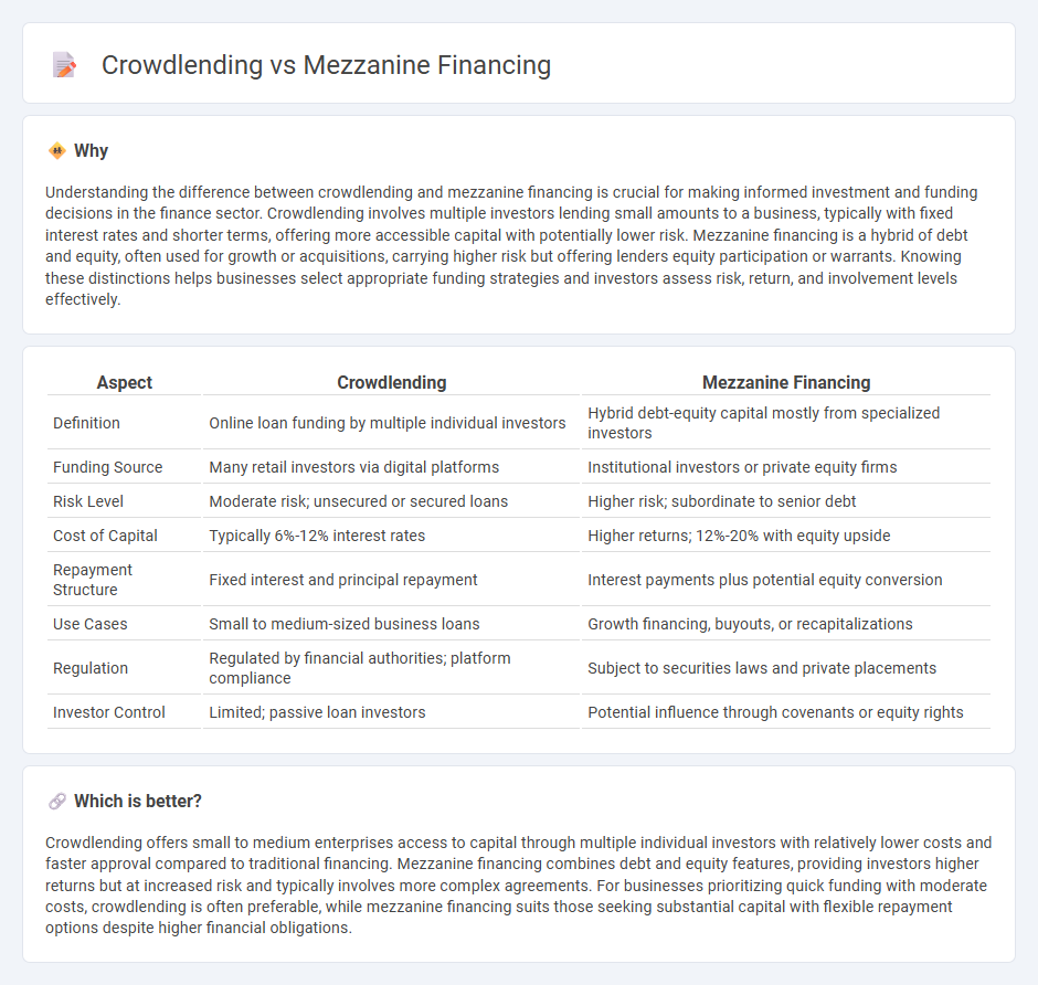 Crowdlending vs Mezzanine Financing in Finance