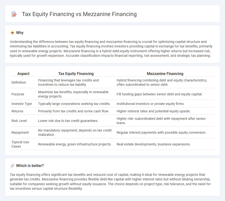 Tax Equity Financing vs Mezzanine Financing in Accounting