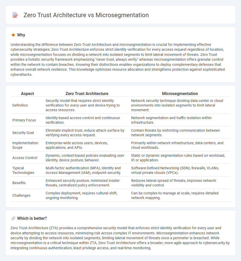Zero Trust Architecture vs Microsegmentation in Technology