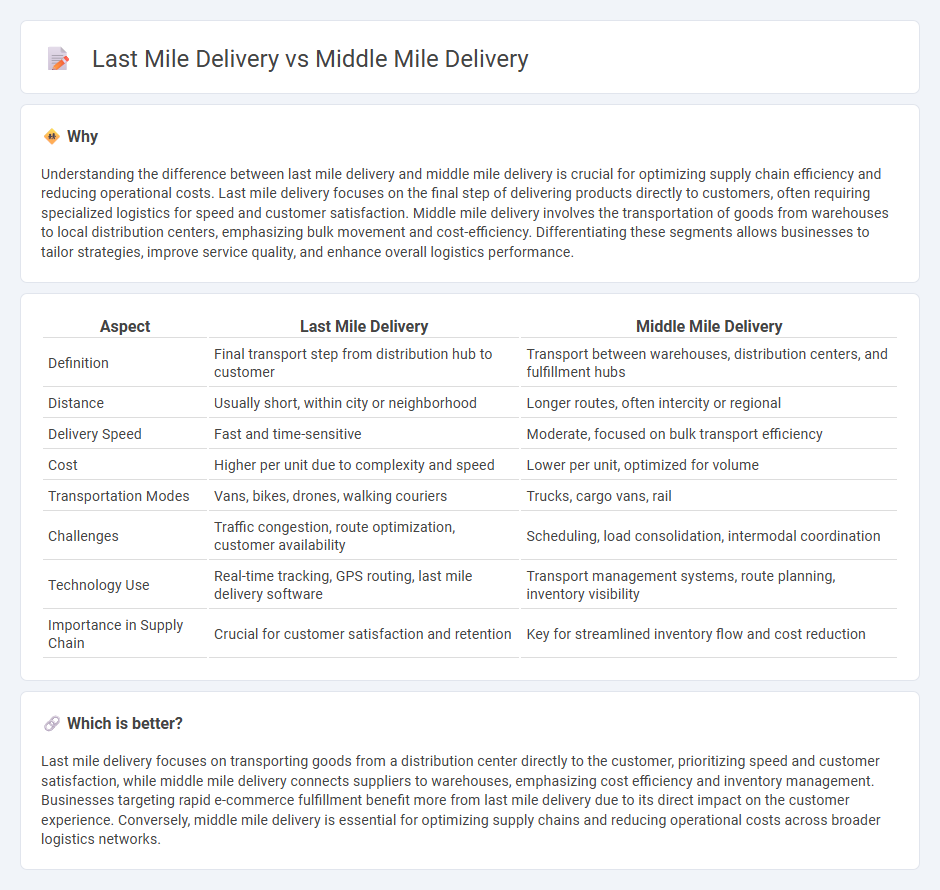 Last Mile Delivery vs Middle Mile Delivery in Logistics
