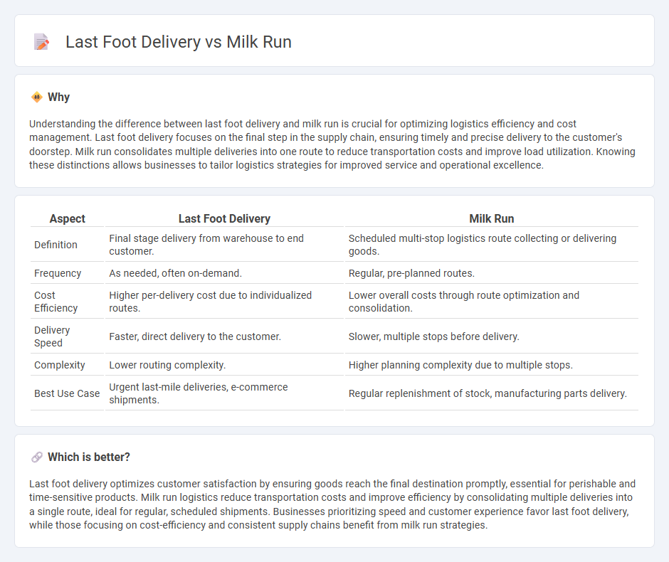 Last Foot Delivery vs Milk Run in Logistics