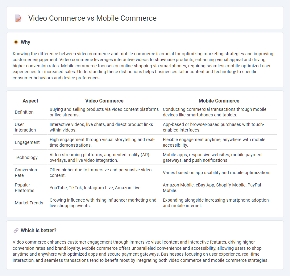 Video Commerce vs Mobile Commerce in Commerce