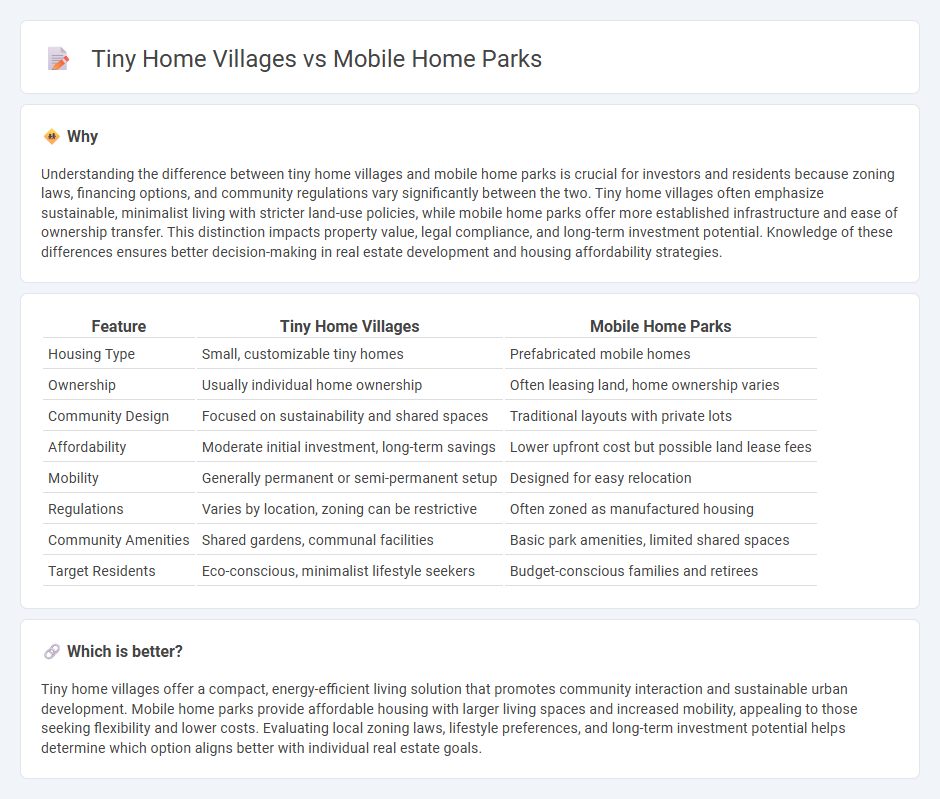 Tiny Home Villages vs Mobile Home Parks in Real Estate