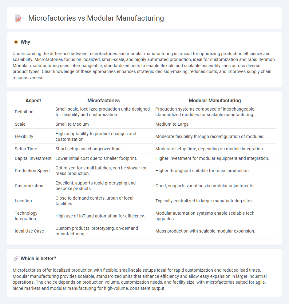 Microfactories vs Modular Manufacturing in Manufacturing