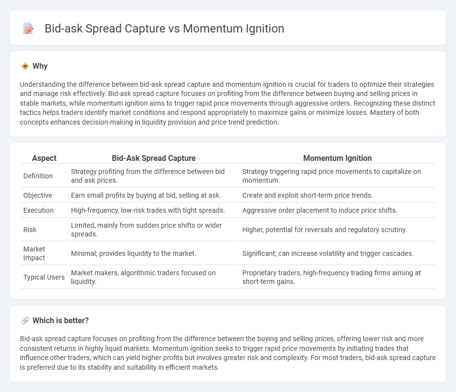 Bid-Ask Spread Capture vs Momentum Ignition in Trading